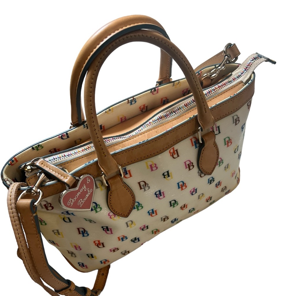 Dooney & Bourke Vintage rainbow zip pattern handbag / crossbody